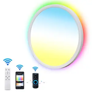 Led Light Tuya Dimmable Bedroom Ceiling Lamp Alexa Voice Control Ambient RGB Music Bluetooth Control Smart WiFi Ceiling Light