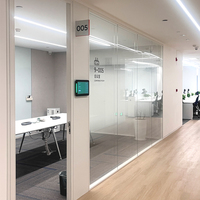 Système de cloison en verre pleine hauteur sur mesure pour bureau multi-espaces, cloison de bureau commerciale insonorisée