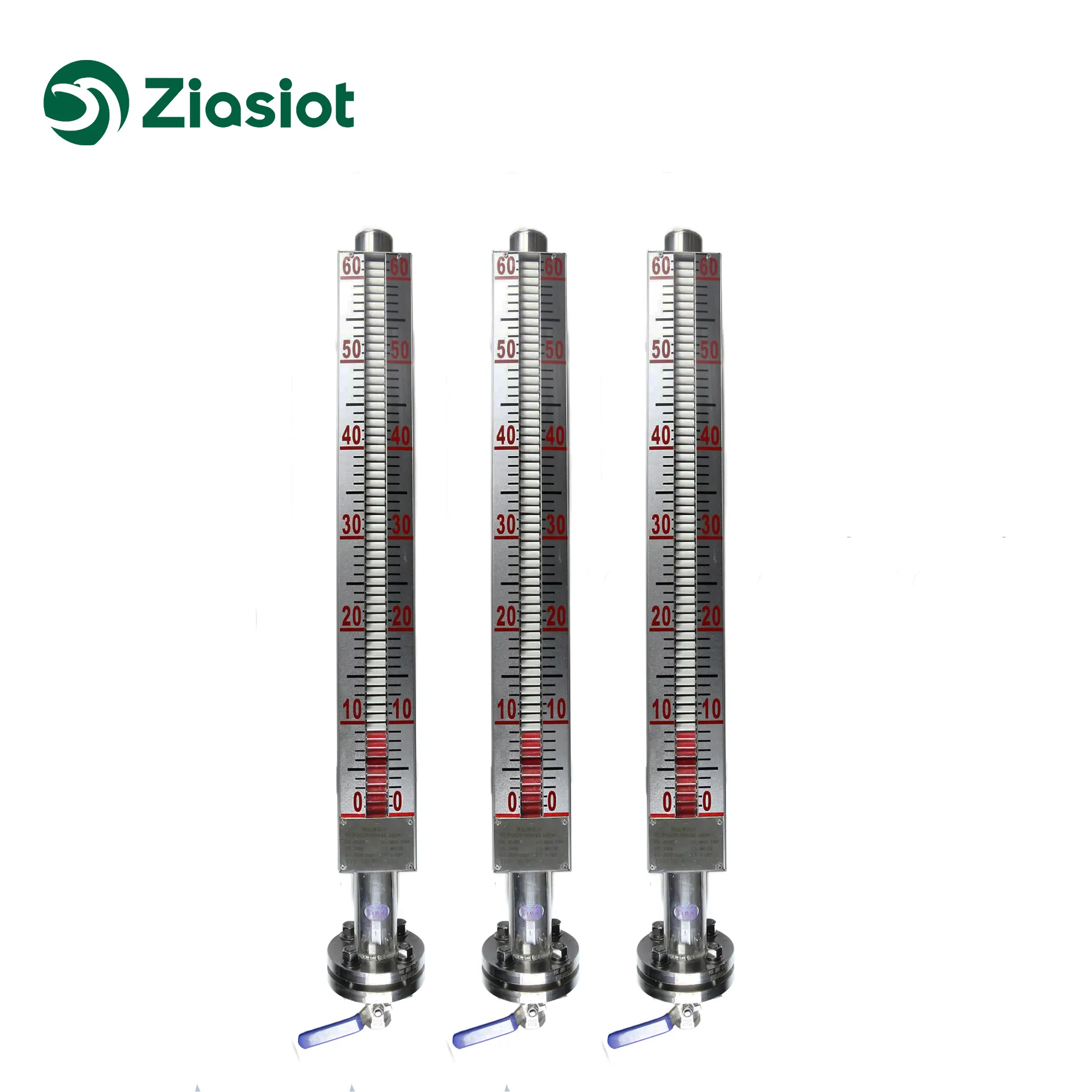 Jauge de niveau magnétique Ziasiot pour compteur de niveau de prix d'usine de réservoir de GPL avec indicateur de niveau de réservoir d'alarmes à distance