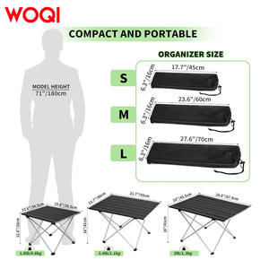 โต๊ะพับแคมป์ปิ้ง Woqi ขนาด 55x40x41 ซม. โต๊ะข้างอลูมิเนียมน้ำหนักเบา พกพาสะดวก สำหรับปิกนิก - Product Image 4