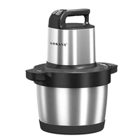 Machine à Fufu Électrique Multifonctionnelle 6L, Hachoir à Viande Domestique, Mixeur Culinaire, Broyeur avec Moteur en Cuivre