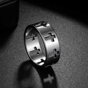 Anillo de Acero Inoxidable con Cruz Hueca Exótica, Unisex, para las Fiestas de Pascua - Product Image 3