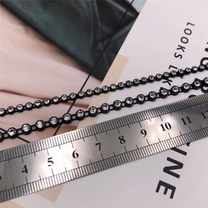 <span class=keywords><strong>Fil</strong></span> de strass en maille à dos plat, 16 facettes, 2,5-5 mm, en verre écologique, à coller, une seule rangée, pour la confection de vêtements - Product Image 5