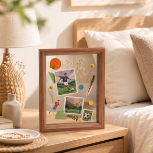 MDF Wood DIY A3 <strong>Square</strong> 6x8 Photo <strong>Frame</strong> Tabletop Wall Hanging Farmhouse Botanical Home Decor Lightweight Durable - Product Image 3