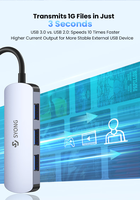 SYONG 5-in-1 USB C Docking Station Hub 4K USB 3.0 Port * 3  PD 100W Power Delivery Kabel Tembaga Berlapis Timah untuk Anker HP ODM/OEM