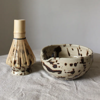 Ensemble de bols à matcha écologiques personnalisés / Chawan en céramique marbrée fait main / Poterie nordique