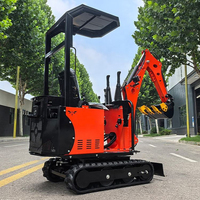 Excavator Mini Crawler Serbaguna 1,2 Ton, Rangka Kuat, Bising Rendah, Handal, Mesin Penggali Kecil