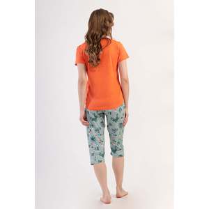 Combinaison de nuit ovale à manches courtes et col rond pour femme - Product Image 1