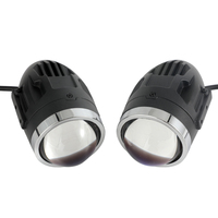 GPNE Phare antibrouillard bi-LED tricolore 2 pouces 35W avec lentille de projecteur 4500K 3000K 6000K et support