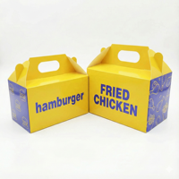 Boîte d'emballage personnalisée pour poulet frit, boîte en papier pour restauration rapide, frites, collation, repas, conteneur, caja para hamburguesa, boîte à hamburger, emballage