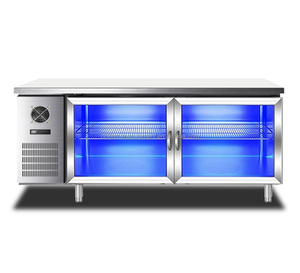 180L Commercial Salad Bar Counter Freezer <b>Table</b> Digital air display fridge refrigeration pizza - Product Image 1