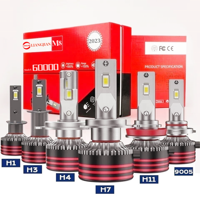 LED Automotive Headlight M8PRO Waterproof Ip68 H4 H7 9005 9006 120W 6000K 38000LM Car Led Headlight Bulb