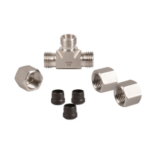 ข้อต่อทีสเตนเลสสตีล 316 ยี่ห้อ ROKE มาตรฐาน ISO8434 1 DIN2353 ข้อต่อไฮดรอลิก 6 42 มม. แบบสามทาง - Product Image 5