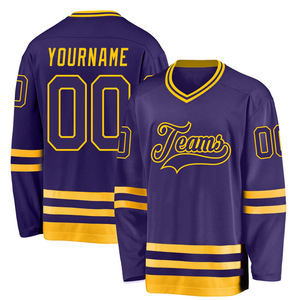 Jersey Hoki Es Profesional OEM Poliester Bordir Kustom Tackle Twill Cetak Digital Buatan Khusus Cepat Kering - Product Image 6