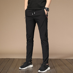 <span class=keywords><strong>กางเกง</strong></span>ลำลองผ้าไอซ์ซิลค์สำหรับผู้<span class=keywords><strong>ชาย</strong></span>, <span class=keywords><strong>กางเกง</strong></span>ลำลองสีพื้นทรงหลวมเวอร์ชัน<span class=keywords><strong>เกาหลี</strong></span>ใหม่ - Product Image 4