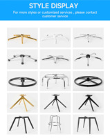 Support de remplacement en fonte de qualité professionnelle pour tabouret pivotant à base cinq étoiles