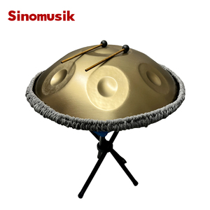 Sinomusik 22 pouces acier Handpan tambour 9 Notes Handpan <span class=keywords><strong>Instrument</strong></span> pour débutant avec sac à main <span class=keywords><strong>Pan</strong></span>, support et bâtons - Product Image 2