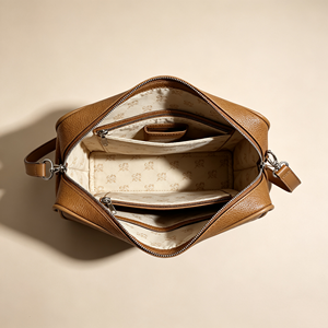 Retro Pebbled Texture Shoulder Bag Adjustable Strap Silver Buckle Multi Pocket Daily Casual Single Shoulder <b>Purse</b> - Product Image 3