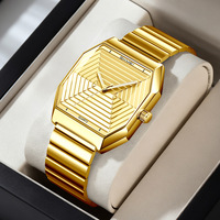 Montre à quartz pour homme Skmei 9393, design unique et célèbre, bracelet en acier inoxydable élégant, design carré spécial, montre-bracelet décontractée
