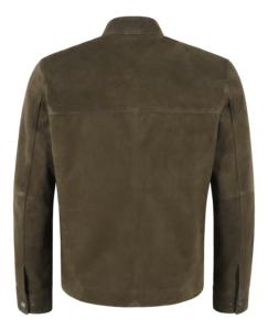 Custom 100% Genuine Olive Goat <b>Suede</b> Leather <b>Men</b>’s <b>Jacket</b> Private Label OEM/ODM Bulk Wholesale Fashion Luxury Style - Product Image 4