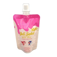 Boîte Doypack pour jus en gros, sachet alimentaire debout, sachet de yaourt avec bec verseur et bouchon
