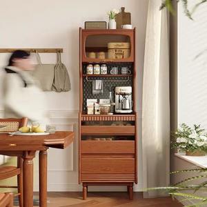 Aparador de Madera Maciza, Estilo Retro Japonés, Mueble de Almacenamiento para Barra, Sala de Estar o Cocina - Product Image 1