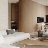 Panneaux muraux en placage de bois de bambou carbonisé pour la décoration intérieure