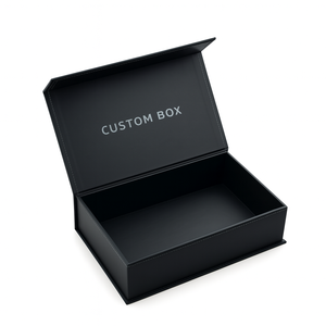 Manufacturer-customized <b>black</b> book-shaped rigid <b>gift</b> <b>box</b> with logo pull ring and magnetic closure luxury cardboard <b>gift</b> wrapping - Product Image 1