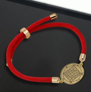 Bracelet Kabbale Roi <span class=keywords><strong>Salomon</strong></span> Sceaux Charme Nouveau Design En Acier Inoxydable Avec Plaqué Or Kabbale Rouge Bracelet Talisman - Product Image 3
