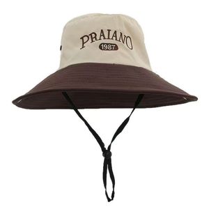Praiano Bucket <b>Hat</b> Wide Brim Sun Protection Outdoor Hiking <b>Hat</b> Breathable Cotton Adult Spring <b>Summer</b> - Product Image 3