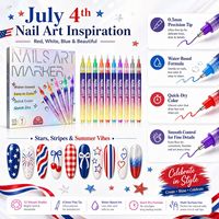 GREENSEED Bestseller Stylos de Peinture DIY pour Ongles 12 Couleurs Séchage Rapide Résine Stylos de Dessin Graffiti pour Ongles Peinture à la Main
