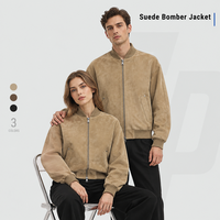 Blouson Bomber en Polyester pour Homme avec Col en Maille Côtelée, Fermeture Éclair Intégrale, Poignets Côtelés, Poches Inclinées – Vêtement d'Extérieur Printemps-Automne – Vente en Gros