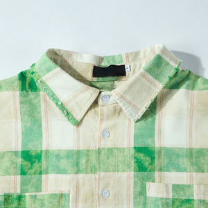 TKAN228 chemise décontractée à carreaux en flanelle pour hommes avec logo personnalisé 100% coton chemise de bureau à manches longues grande taille pour hommes - Product Image 2