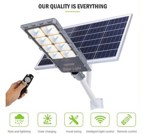 Farola Solar de Alta Calidad con Paneles Solares de 1000w LED para Iluminación Exterior - Product Image 1