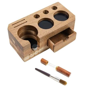 Hiện đại bền Keo Gỗ Espresso tamping trạm ngăn kéo portafilter chủ tổ chức cho đa Phụ kiện Lưu trữ thả - Product Image 1