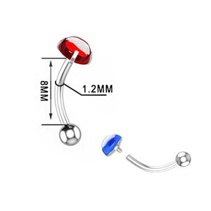 Juego de 30 Piezas de Anillos de <span class=keywords><strong>Labret</strong></span> Verticales de Acero Inoxidable de 16g para Labio y Ceja, con Rosca Interna, Joyería de Piercing para Ceja Plateada de 16g - Product Image 5