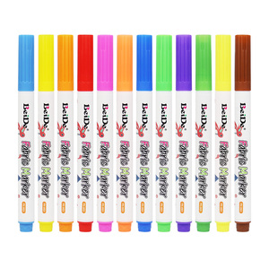 Marqueurs textiles permanents pour tissu, vente flash, 12 couleurs, lavables, indélébiles, stylo marqueur pour peinture <span class=keywords><strong>textile</strong></span>, imperméable, non toxique - Product Image 2