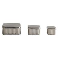 Caja de Almacenamiento Cuadrada de Acero Inoxidable, Organizador, Contenedor de Almacenamiento, Artículo Decorativo