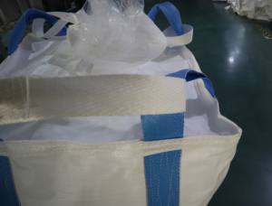 मोयान चार आधा क्रेन फीडिंग पोर्ट पीपी पुनर्नवीनीकरण 1 टन बड़े थोक बैग कंटीकल नीचे पूरी तरह से बेल्ट वाले लूप निर्माण निर्माण रेत - Product Image 5