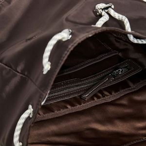 Unisex Fashion Letter Nylon <b>Backpack</b> Outdoor Sports Multiple Pockets Waterproof <b>Drawstring</b> Closure Custom Logo Large Capacity - Product Image 5