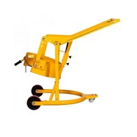 Chariot à tambour en acier à plate-forme portable à trois roues avec rotateur manuel Conception OEM personnalisable pour le levage et le transport