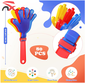 Clapets de main de fabricants de bruit en plastique colorés pour des événements sportifs Fiesta Birthday Game Rewards Cheers - Product Image 6