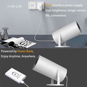 Mini Proyector Portátil LED con USB, 720P, Control Remoto, Proyector de Películas para Interiores/Exteriores HY300Mini/Blanco - Product Image 3