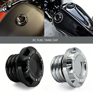 Tapa de Tanque de Combustible Retro con Diseño Floral para Motocicleta Harley 883 XL1200 X48, de Aluminio CNC, Color Negro Cromado - Product Image 2