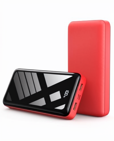 HXB Plastic Power Bank 20000mAh 20W/22.5W Fast Charging Portable Charger LED Display USB C/Micro USB Outdoor
