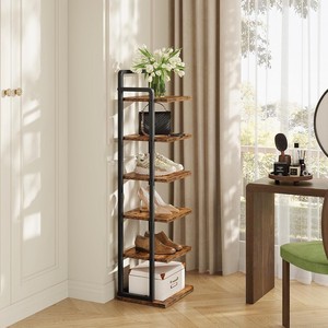 Six-tier vertical <b>shoe</b> <b>rack</b> for cross-border trade, suitable for home use in small spaces, adjustable <b>wall</b>-mounted <b>shoe</b> storage. - Product Image 4