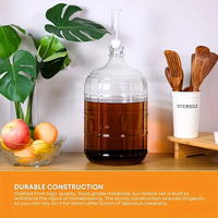 Lot de 3 pièces de système de fermeture hermétique 43 Pack avec 3 pièces # Kit de brassage pour bière, vin et kombucha avec 6 bouchons et 3 œillets, fermenteur à airlock
