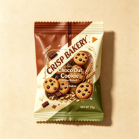 Emballage personnalisé de qualité alimentaire pour barres protéinées, barres énergétiques, sachets à fermeture arrière en plastique, sachets pour biscuits, fruits secs, en-cas, OEM