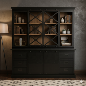 Hot Selling Akku Art Handmade Solid Wood Industrial Antique Sideboard Sliding Doors Home Furniture Living Room Dining Entry - Product Image 1