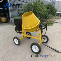 Bétonnière mobile à tambour, électrique ou diesel, portable, avec trémie d'alimentation pour la construction